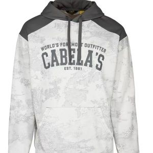 Cabelas Hoodie White Print